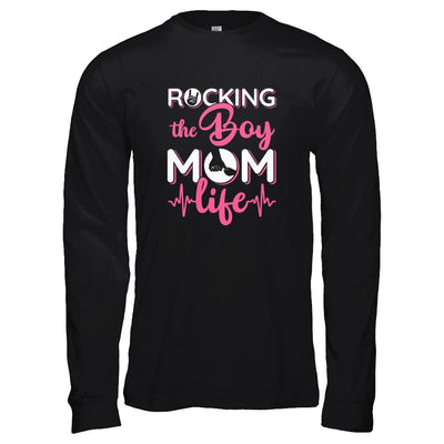 Rocking The Boy Mom Life-T-Shirt & Tank Top-Long Sleeve T-Shirt-Black