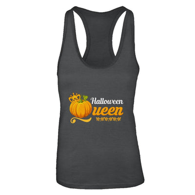 Halloween Queen Cute Pumpkin Spice Halloween-T-Shirt & Tank Top-Women's Ideal Racerback Tank-Black