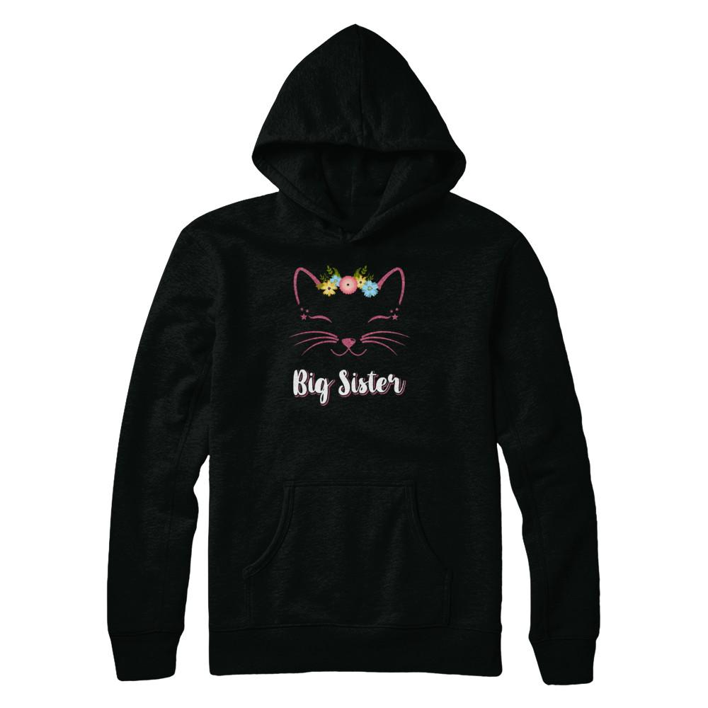 Kitty Cat Big Sister I'm Going To Be A Big Sister-T-Shirt & Tank Top-Pullover Hoodie-Black