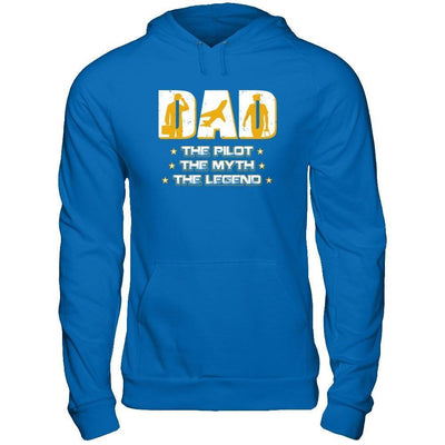 Dad The Pilot The Myth The Legend-T-Shirt & Hoodie-Pullover Hoodie-Royal