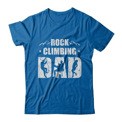 Rock Climbing Dad Distressed Mountain Climber Fathers Day-T-Shirt & Hoodie-Classic T-Shirt-Royal