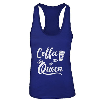 Coffee Queen Coffee Queen Funny-T-Shirt & Tank Top-Women's Ideal Racerback Tank-Royal