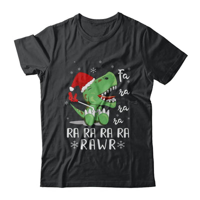 Funny Fa La La Fa Ra Rawr T-Rex Dinosaur Christmas-T-Shirt & Hoodie-Classic T-Shirt-Black