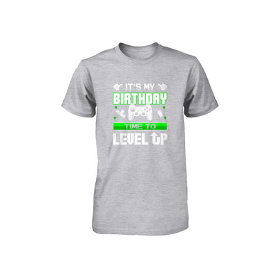 It's My Birthday Time To Level Up Youth-Youth Shirt-Youth T-Shirt-Athletic Heather