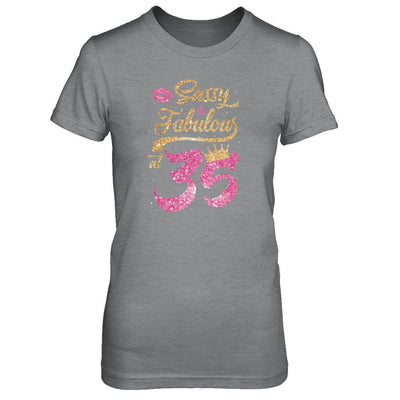 Sassy And Fabulous At 35th 1986 Birthday Gift-T-Shirt & Tank Top-Women's T-Shirt-Sport Grey