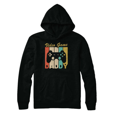 Retro Vintage Daddy Video Games Gaming Dad Fathers Day Gift-T-Shirt & Hoodie-Pullover Hoodie-Black