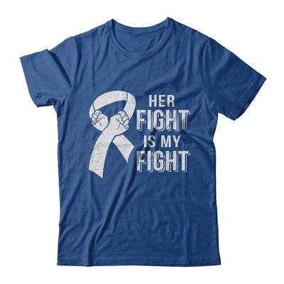 Her Fight Is My Fight Lung Cancer Clear Awareness-T-Shirt & Hoodie-Classic T-Shirt-Royal