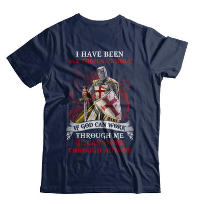 Knight America I Have Been All Things Unholy If God Can Work-T-Shirt & Hoodie-Classic T-Shirt-Navy