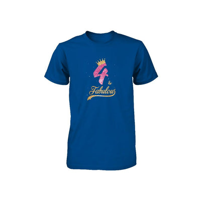 4Th And Fabulous Four Birthday Youth-Youth Shirt-Toddler T-Shirt-Royal