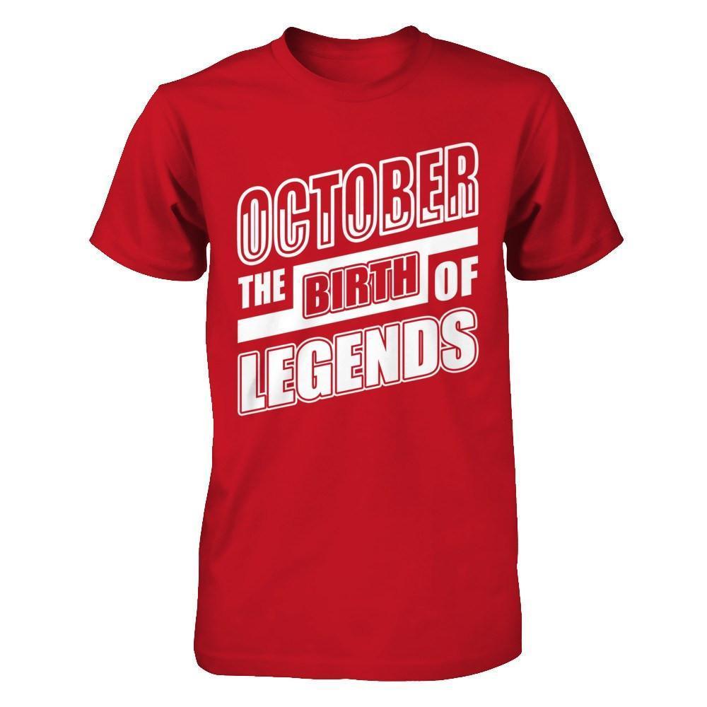 October The Birth Of Legends-T-Shirt & Hoodie-Classic T-Shirt-Red