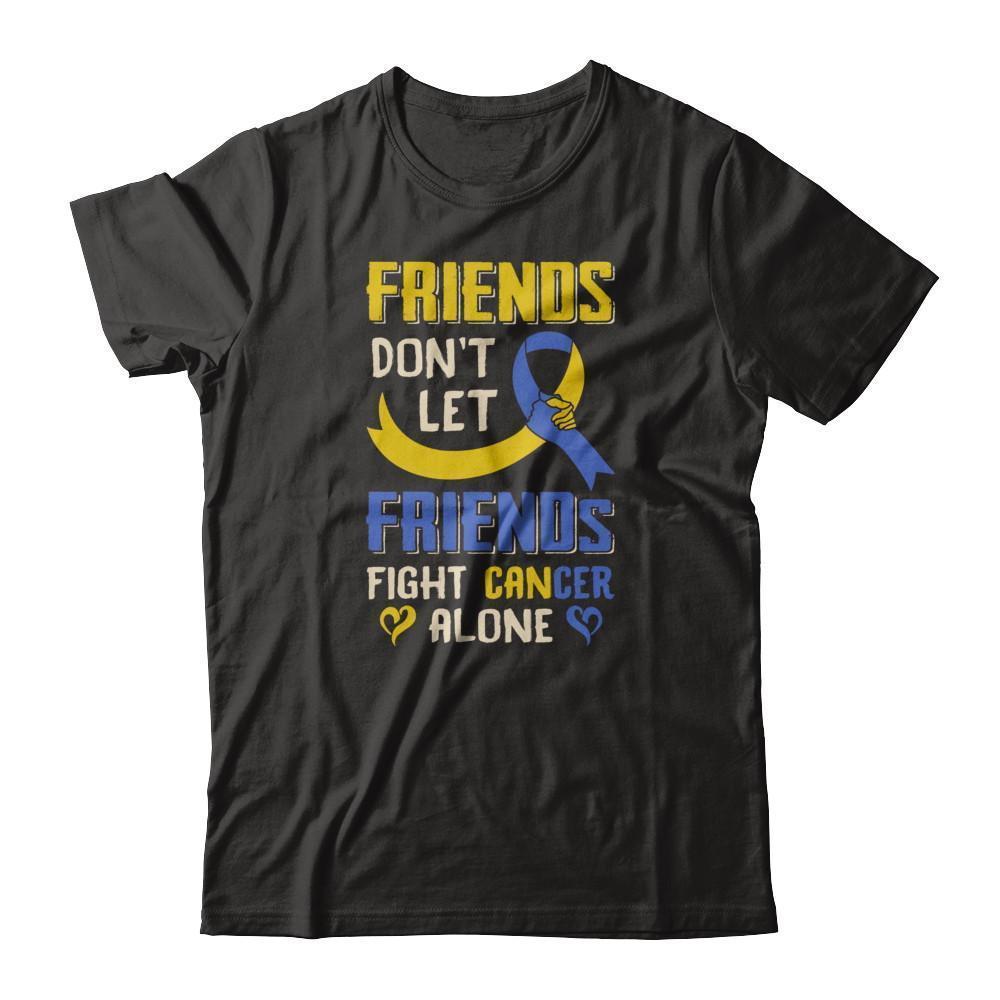 Friends Don't Let Friends Fight Cancer Alone Down Syndrome Awareness-T-Shirt & Tank Top-Premium T-Shirt-Black
