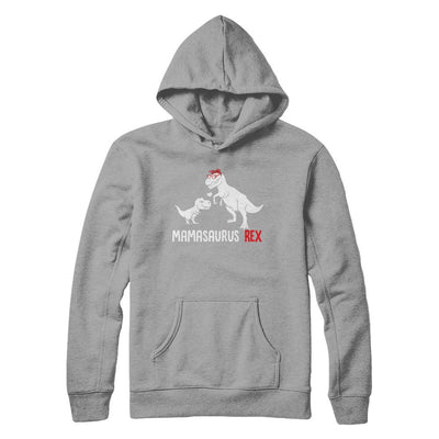 Mama Saurus Mamasaurus T-Rex Dinosaur Gift For Mom-T-Shirt & Hoodie-Pullover Hoodie-Light Steel