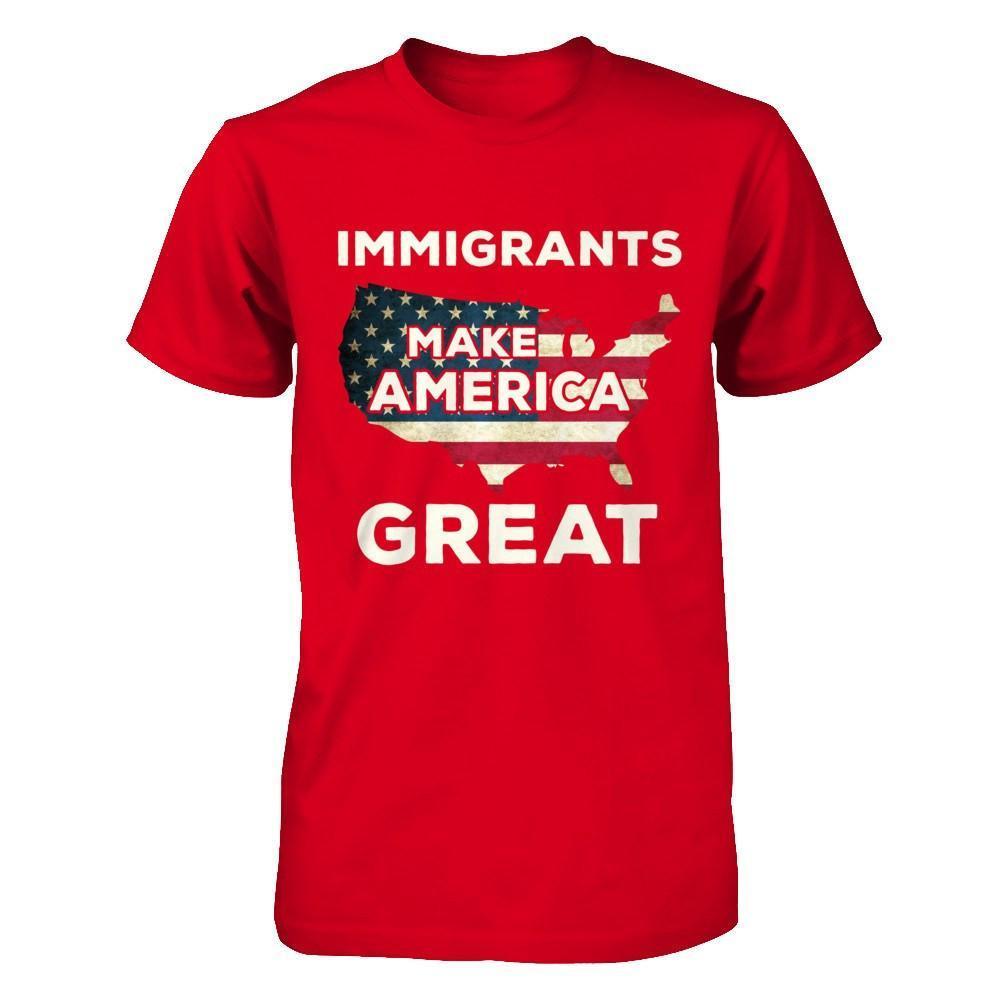 Immigrants Make American Great-T-Shirt & Hoodie-Premium T-Shirt-Red