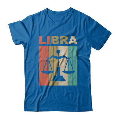 Vintage Libra Zodiac September October Birthday Gift-T-Shirt & Hoodie-Classic T-Shirt-Royal