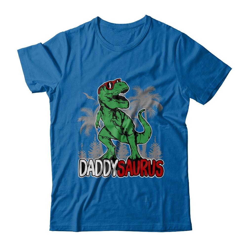 Daddysaurus Fathers Day Dinosaur T Rex Daddy Saurus-T-Shirt & Hoodie-Classic T-Shirt-Royal