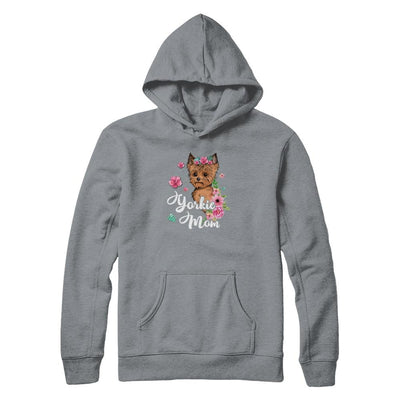 Yorkie Mom Funny Dog Mom Gift Idea-T-Shirt & Tank Top-Pullover Hoodie-Light Steel