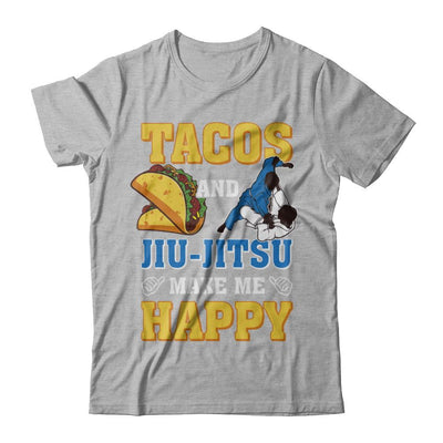Tacos And Jiu Jitsu Make Me Happy-T-Shirt & Hoodie-Premium T-Shirt-Heather Gray