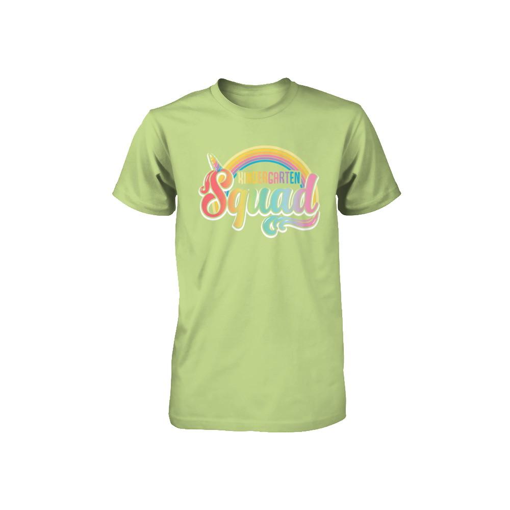 Kindergarten Squad Cute Rainbow Unicorn Back To School Youth-Youth Shirt-Toddler T-Shirt-Key Lime