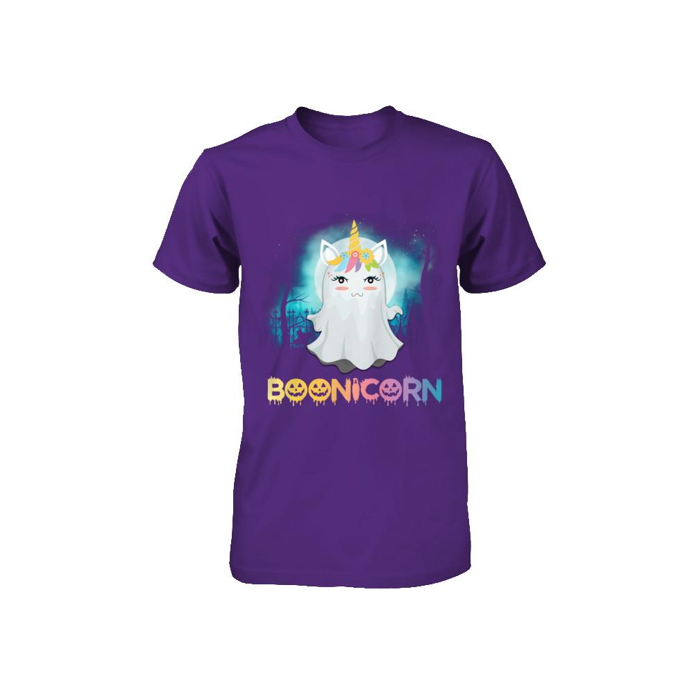 Boonicorn Ghost Unicorn Halloween Girls Youth-Youth Shirt-