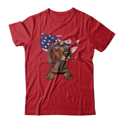 Funny Patriot Dachshund Dog 4Th Of July American Flag-T-Shirt & Hoodie-Classic T-Shirt-Red