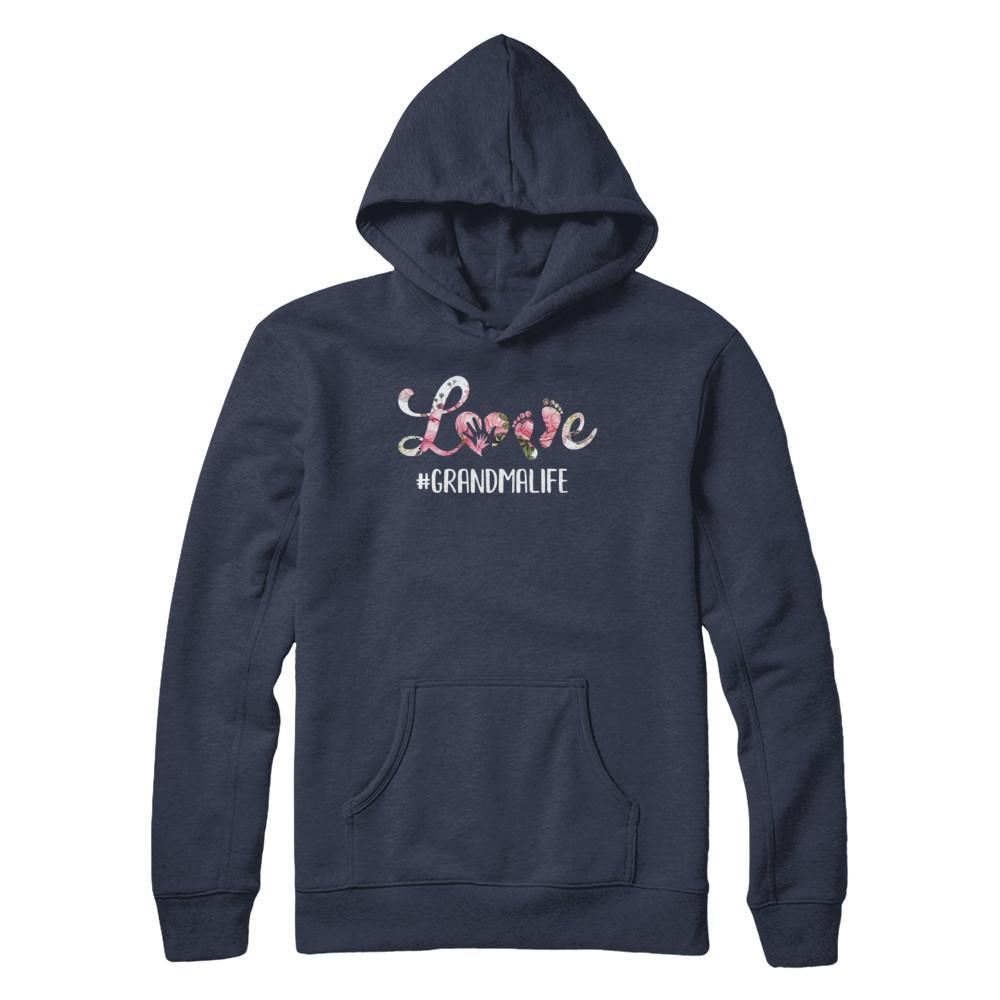 Love Grandmalife Matching Grandchild And Grandma Gifts-T-Shirt & Hoodie-Pullover Hoodie-Navy
