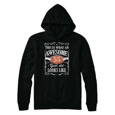Vintage This Is What An Awesome 55 Year Old 1966 Birthday-T-Shirt & Hoodie-Pullover Hoodie-Black