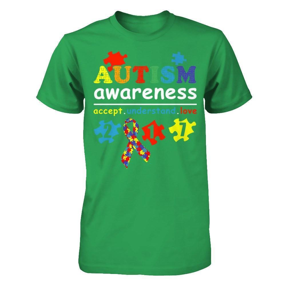 Autism Awareness 2017 Accept Understand Love-T-Shirt & Hoodie-Premium T-Shirt-Kelly Green