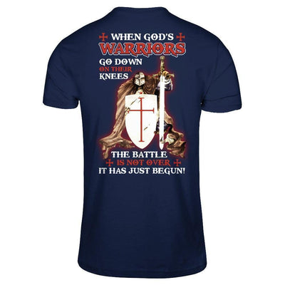 Knight Templar When God's Warriors Go Down On Their Knees-T-Shirt & Hoodie-Classic T-Shirt-Navy
