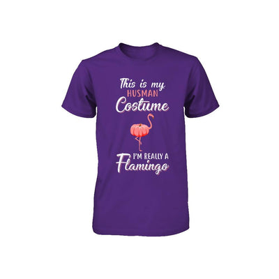 This Is My Human Costume I'm Really A Flamingo Halloween Youth-Youth Shirt-