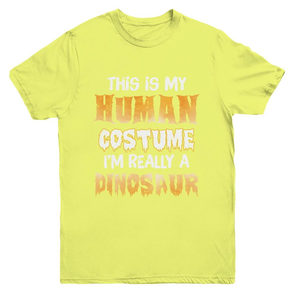 This Is My Human Costume Dinosaur T-Rex Halloween Youth-Youth Shirt-Youth T-Shirt-Daisy