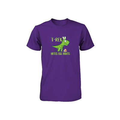 Funny Easter Bunny Dinosaur T-Rex Hates Egg Hunts Youth-Youth Shirt-