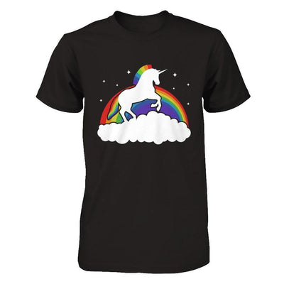 Totally Straight Unicorn Rainbow Gay Pride-T-Shirt & Hoodie-Classic T-Shirt-Black