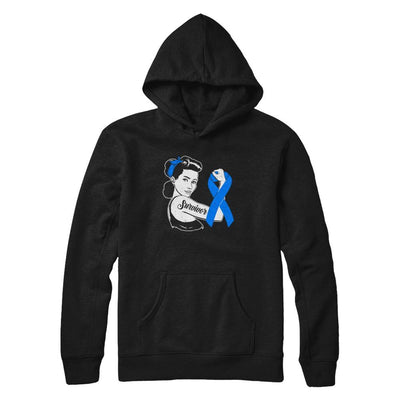 We Can Cure It Colon Cancer Blue Awareness Survivor-T-Shirt & Hoodie-Pullover Hoodie-Black