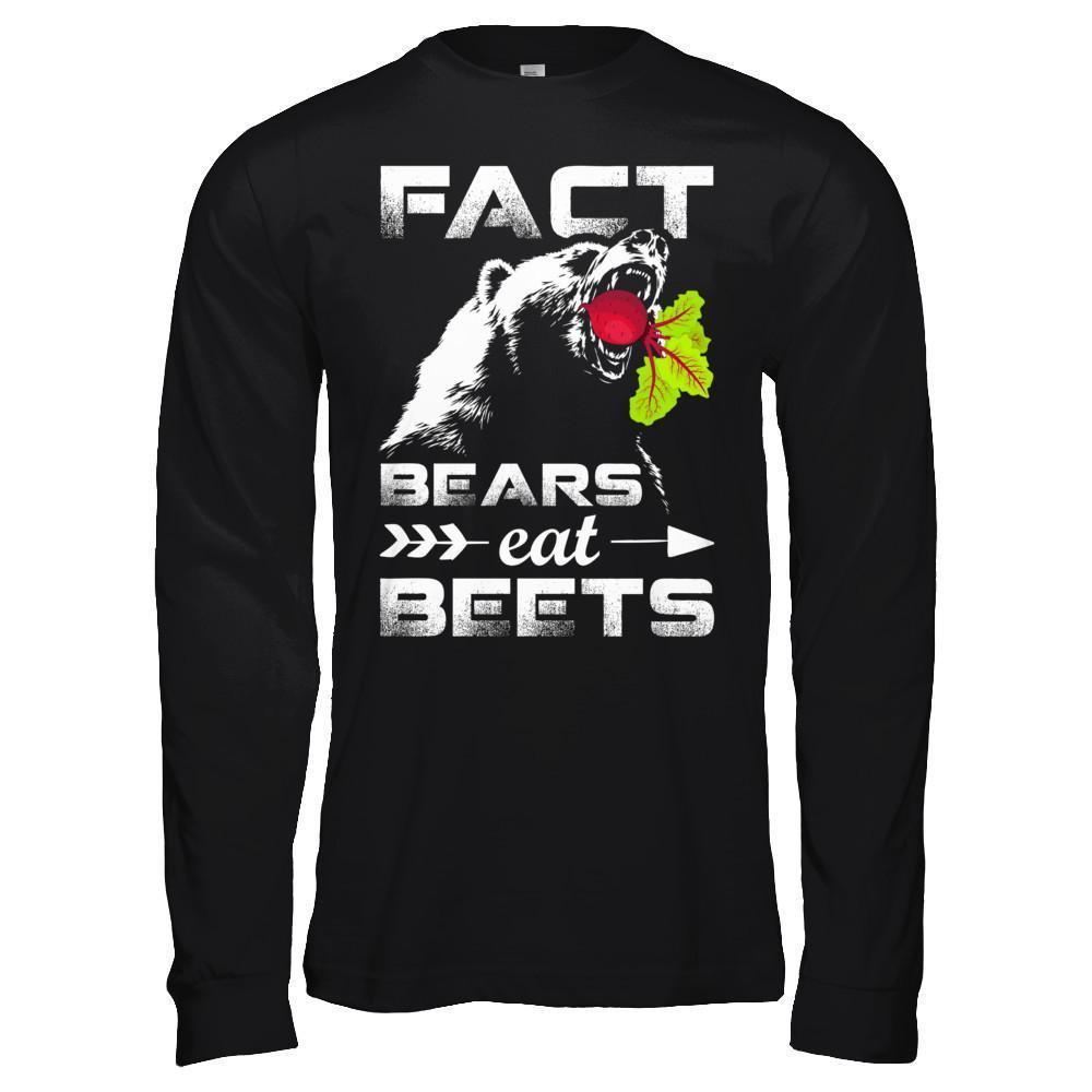 Fact Bears Eat Beets-T-Shirt & Hoodie-Long Sleeve T-Shirt-Black