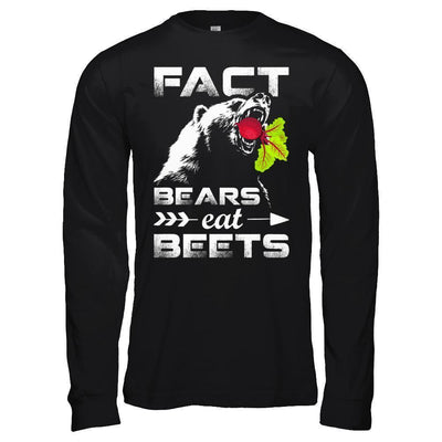 Fact Bears Eat Beets-T-Shirt & Hoodie-Long Sleeve T-Shirt-Black