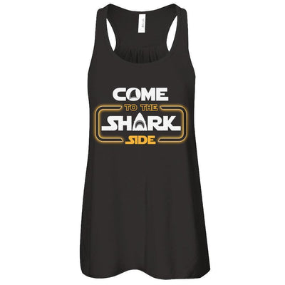 Come To The Shark Side-T-Shirt & Tank Top-Women's Flowy Racerback Tank-Black