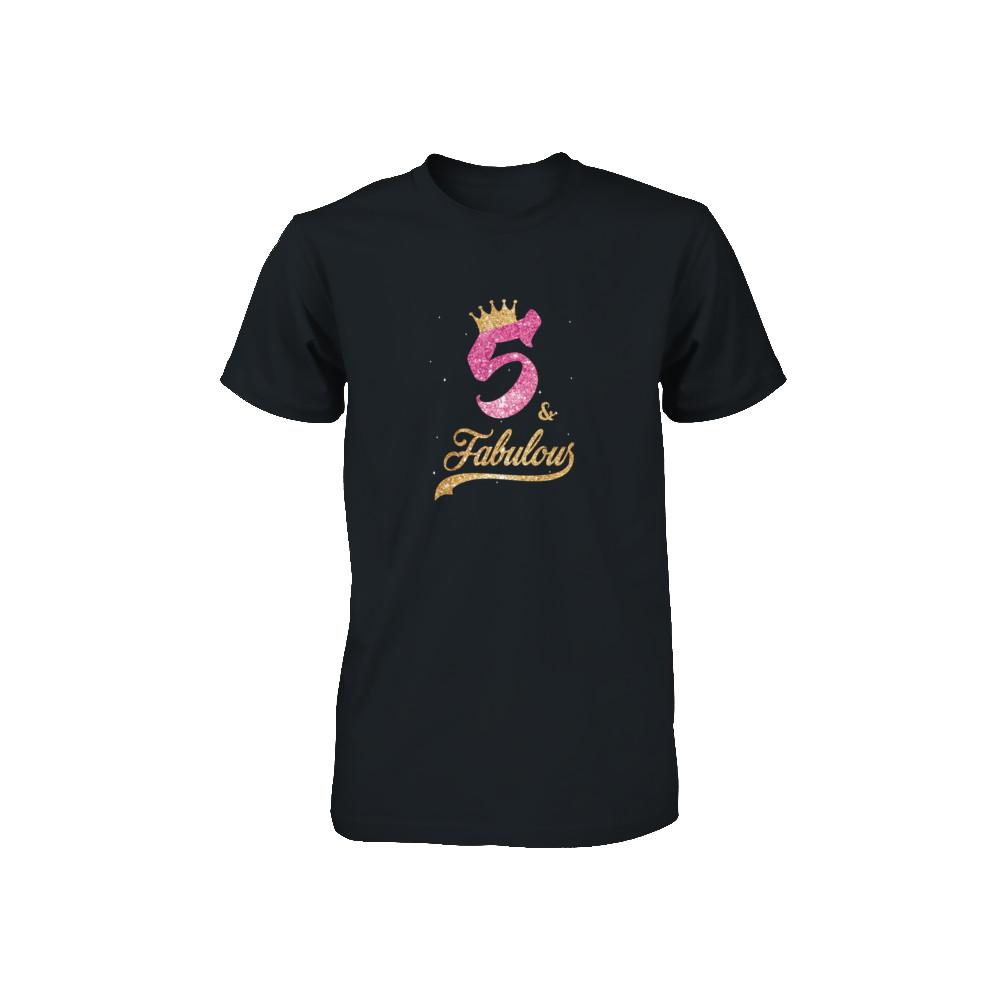 5Th And Fabulous Five Birthday Youth-Youth Shirt-Toddler T-Shirt-Black