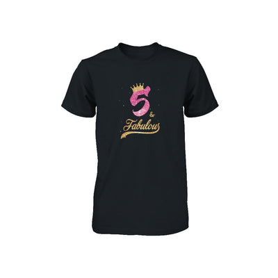 5Th And Fabulous Five Birthday Youth-Youth Shirt-Toddler T-Shirt-Black