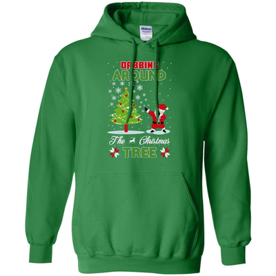 Dabbing Around The Christmas Tree-T-Shirt & Hoodie-Pullover Hoodie-Irish Green