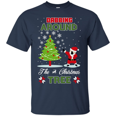 Dabbing Around The Christmas Tree-T-Shirt & Hoodie-Classic T-Shirt-Navy