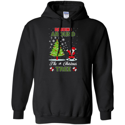 Dabbing Around The Christmas Tree-T-Shirt & Hoodie-Pullover Hoodie-Black