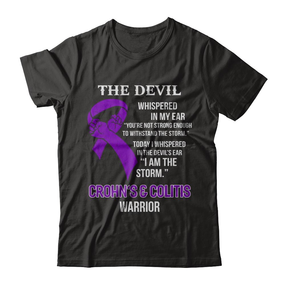 I Am The Storm Support Crohn's Colitis Awareness Warrior Gift-T-Shirt & Hoodie-Classic T-Shirt-Black