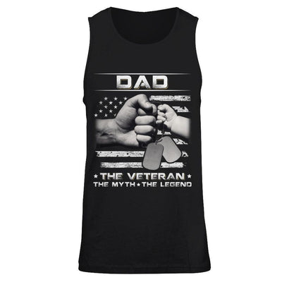 Dad The Veteran The Myth The Legend-T-Shirt & Hoodie-Unisex Tank-Black
