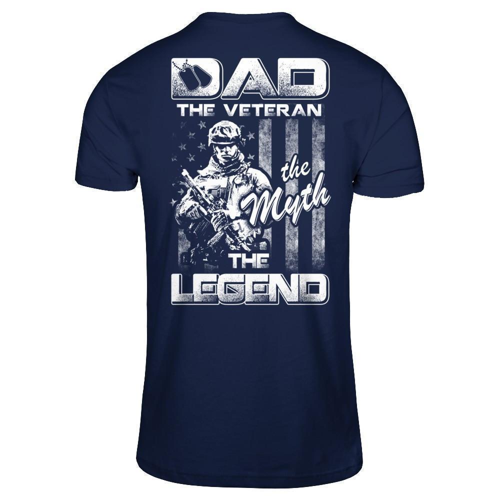 Dad The Veteran The Myth The Legend-T-Shirt & Hoodie-Classic T-Shirt-Navy