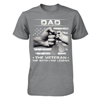 Dad The Veteran The Myth The Legend-T-Shirt & Hoodie-Classic T-Shirt-Sport Grey