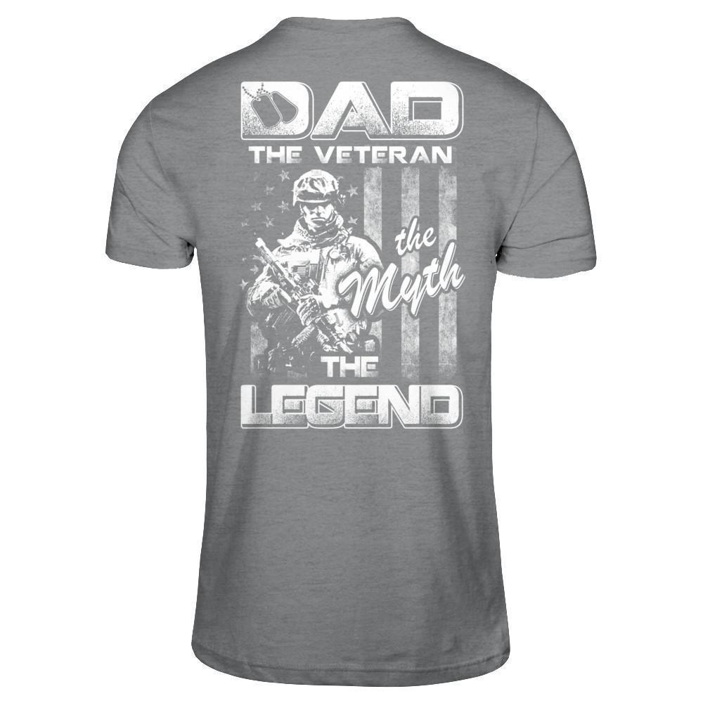 Dad The Veteran The Myth The Legend-T-Shirt & Hoodie-Classic T-Shirt-Sport Grey