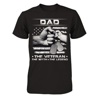 Dad The Veteran The Myth The Legend-T-Shirt & Hoodie-Classic T-Shirt-Black