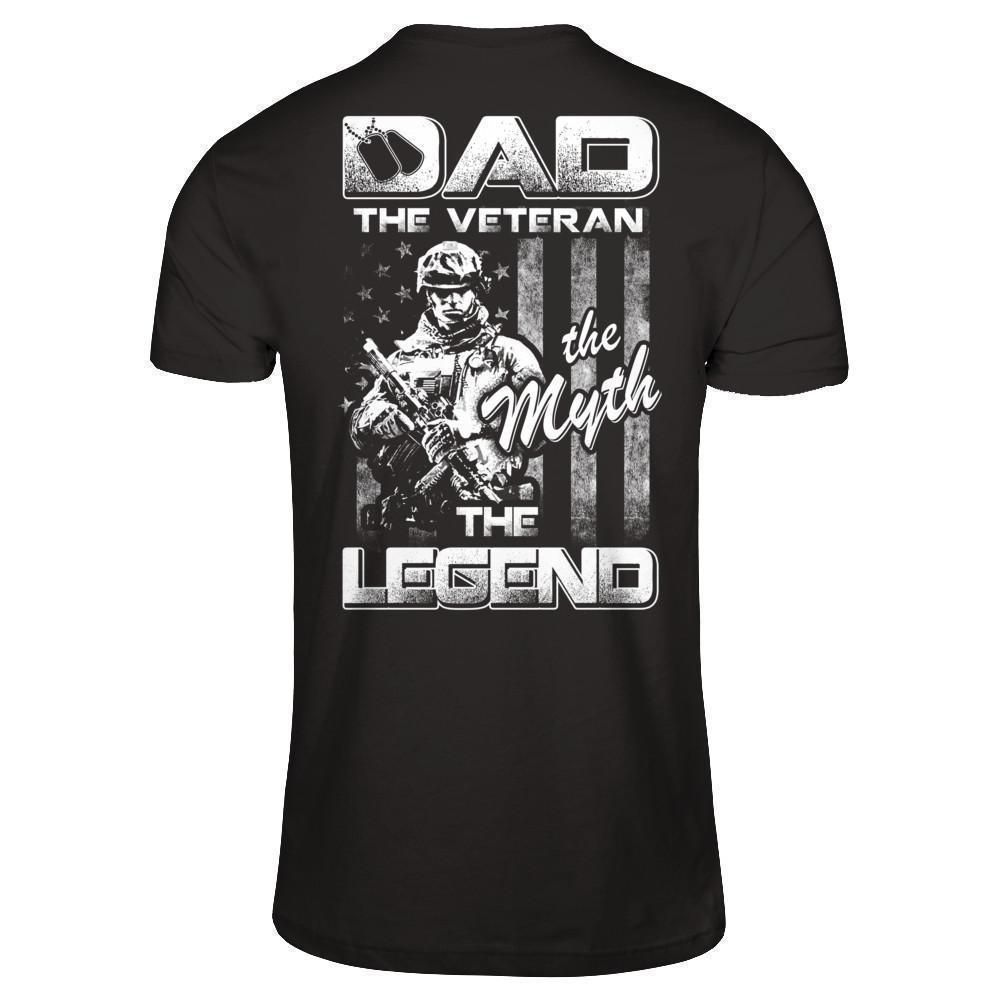 Dad The Veteran The Myth The Legend-T-Shirt & Hoodie-Classic T-Shirt-Black