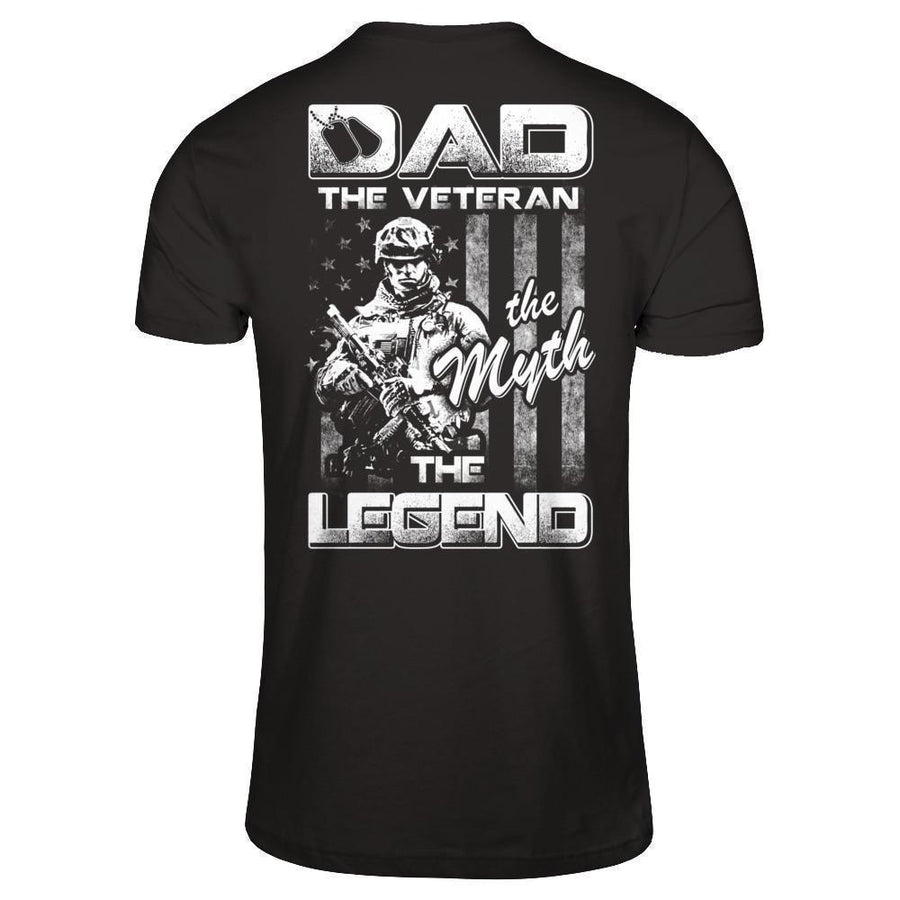 Dad The Veteran The Myth The Legend-T-Shirt & Hoodie-Classic T-Shirt-Black