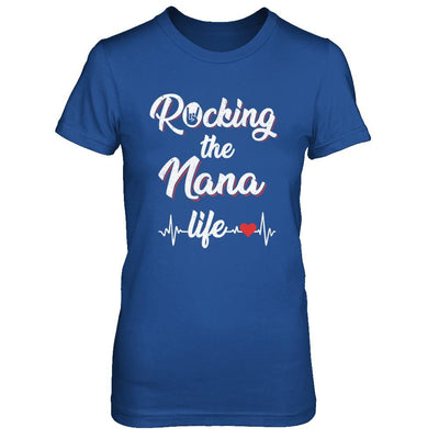 Rocking The Nana Life Mothers Day Gifts-T-Shirt & Hoodie-Women's T-Shirt-Royal